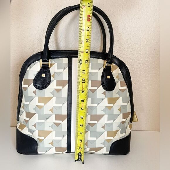 L.A.M.B. by Gwen Stefani Y2K Marsala Cambridge bowling bag style handbag - Picture 9 of 16